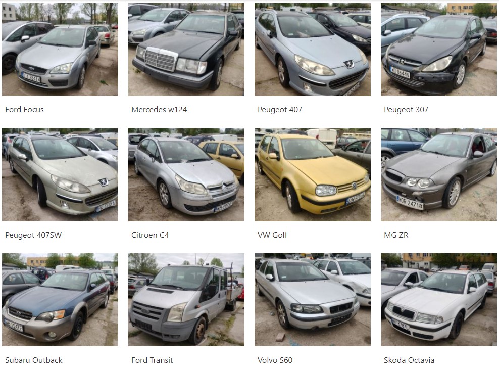 В Варшаве распродают брошенные автомобили