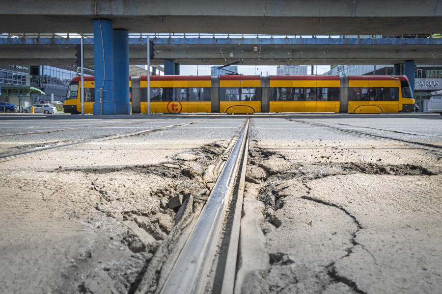 Aleje Jerozolimskie torowisko przed remontem 03 fot. Trawmaje Warszawskie